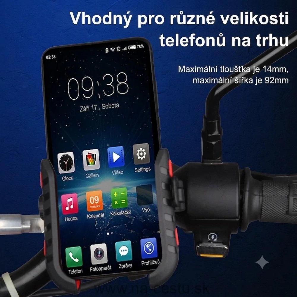 Univerzálny držiak telefónu na bicykel, motocykel