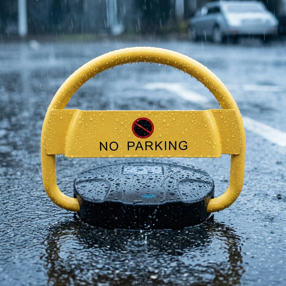 Automatický parkovací zámok PNI PL20 so solárnym nabíjaním, diaľkovým ovládaním, kľúčmi a batériou