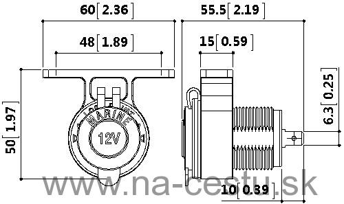 Auto zásuvka s držiakom 