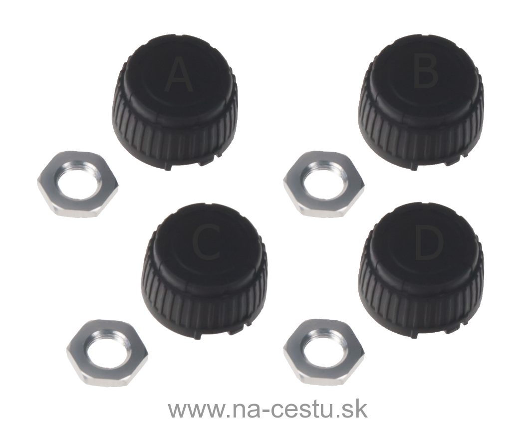 TPMS kontrola tlaku v pneumatice 4 externí čidla / solární napájení