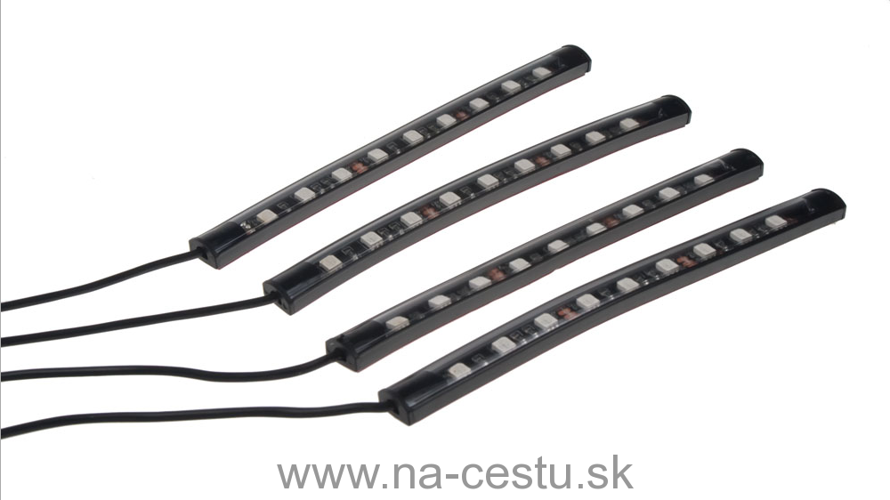 LED podsvietenie vnútorné / vonkajšie RGB 12V, IR, 4 pásky
