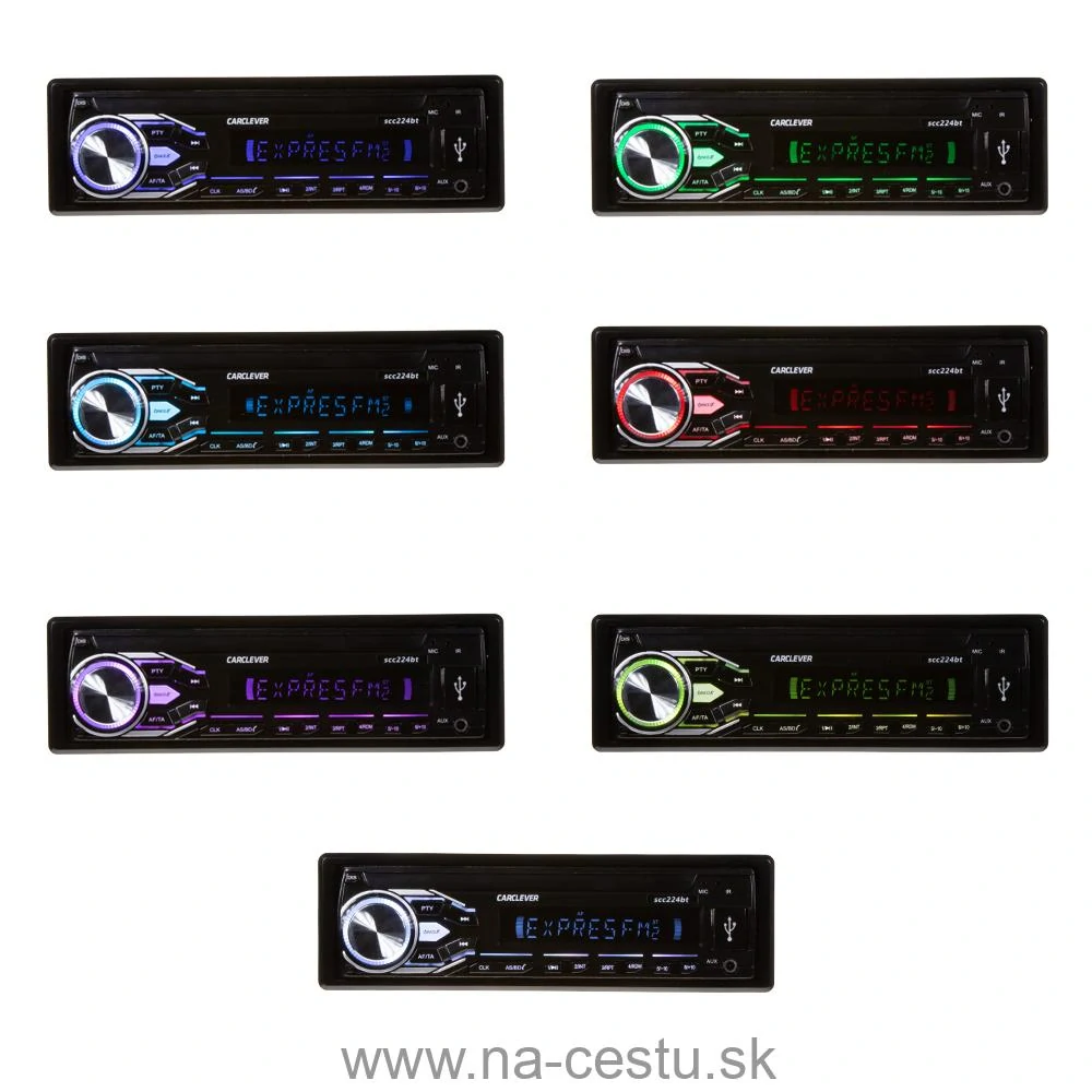 1DIN 12/24V autorádio BLUETOOTH/USB/SD/AUX/APP, odnímateľný panel