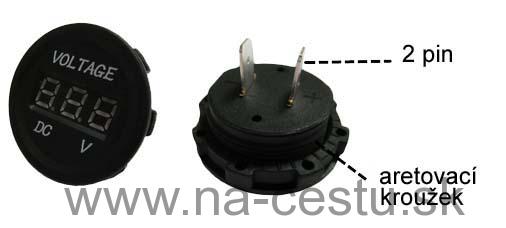 Digitálny voltmeter 6-30V modrý s panelom