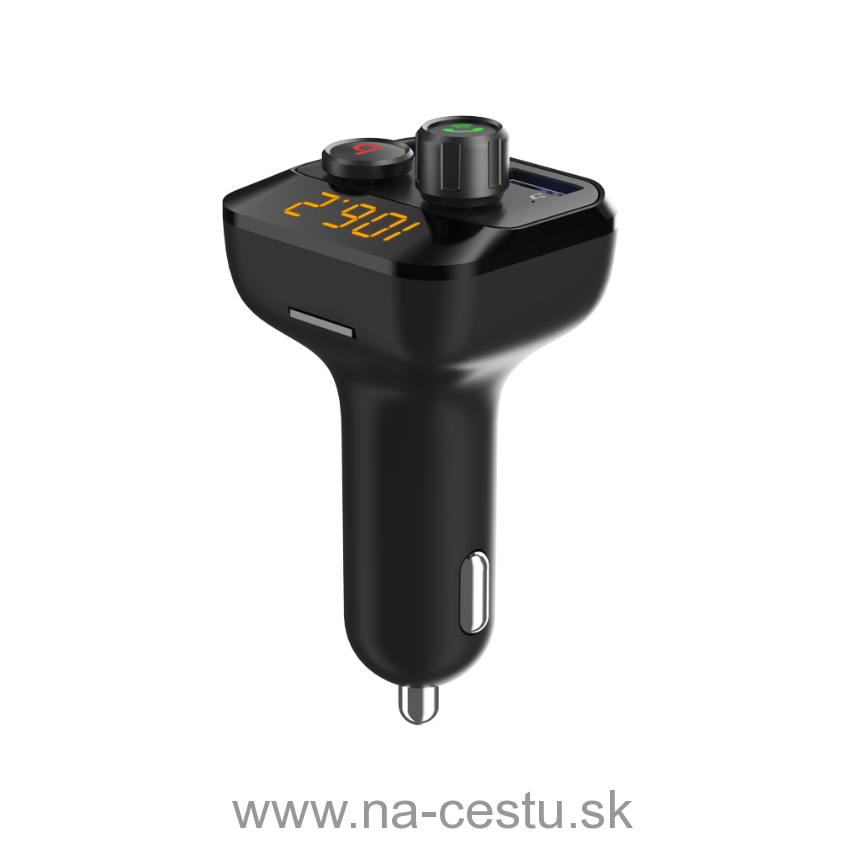 Bluetooth / MP3 / FM modulátor bezdrôtový s USB / SD portom do CL s Bass Booster, diaľkovým ovládačom