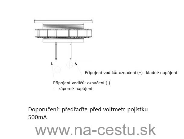 Voltmeter do auta  5-48V biely