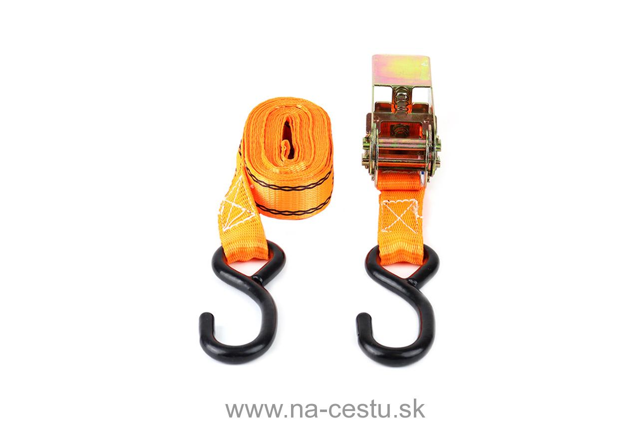 Upínacie pásy s račňou 700kg 25mm 4,5m 4ks