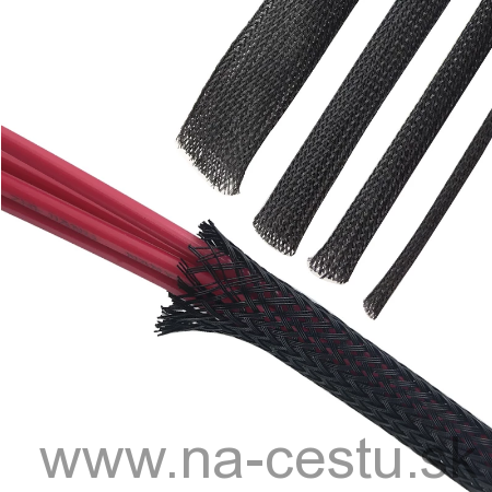 Ochranný oplet na káble 10mm čierny 10m