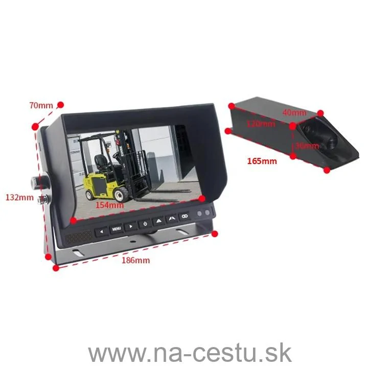 SET bezdrôtový kamerový systém s monitorom 7" AHD, DVR, pre vysokozdvižné vozíky