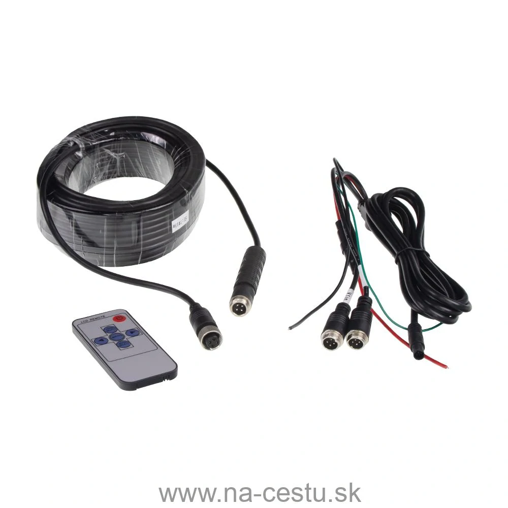 AHD kamerový set monitora 7" na zrkadlo s 2 x 4PIN + kamera + 15m kábel