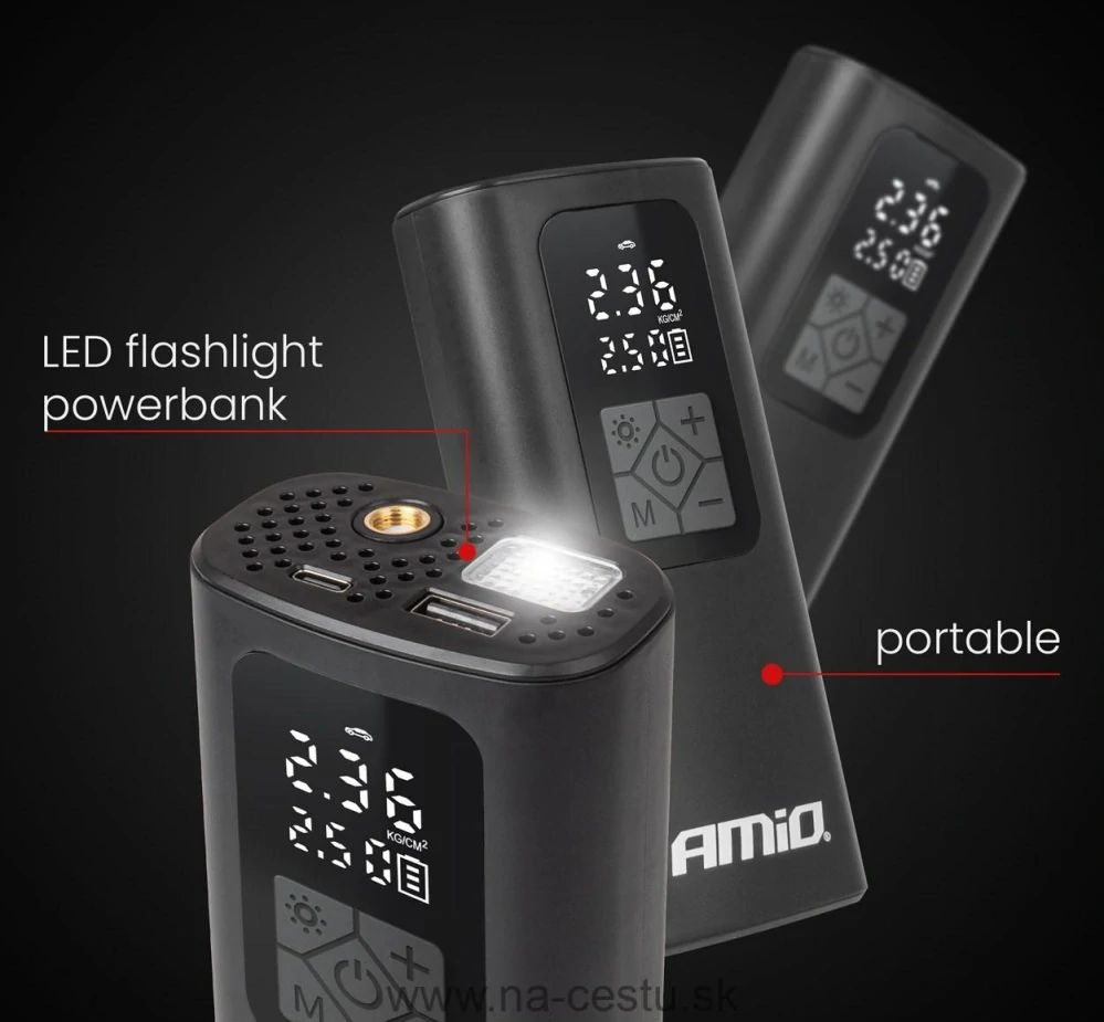 Bezdrôtový vzduchový kompresor LED USB-C 40W