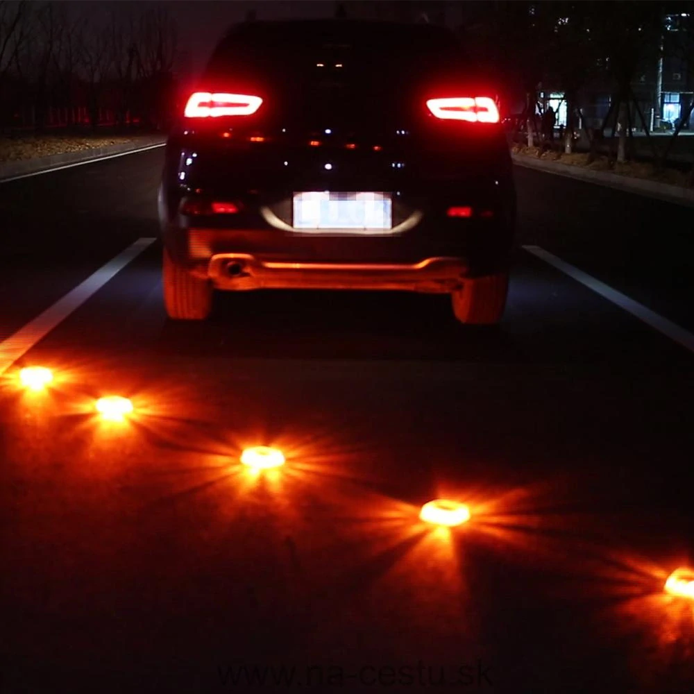 LED výstražné svetlo 16LED, oranžové, set 6ks