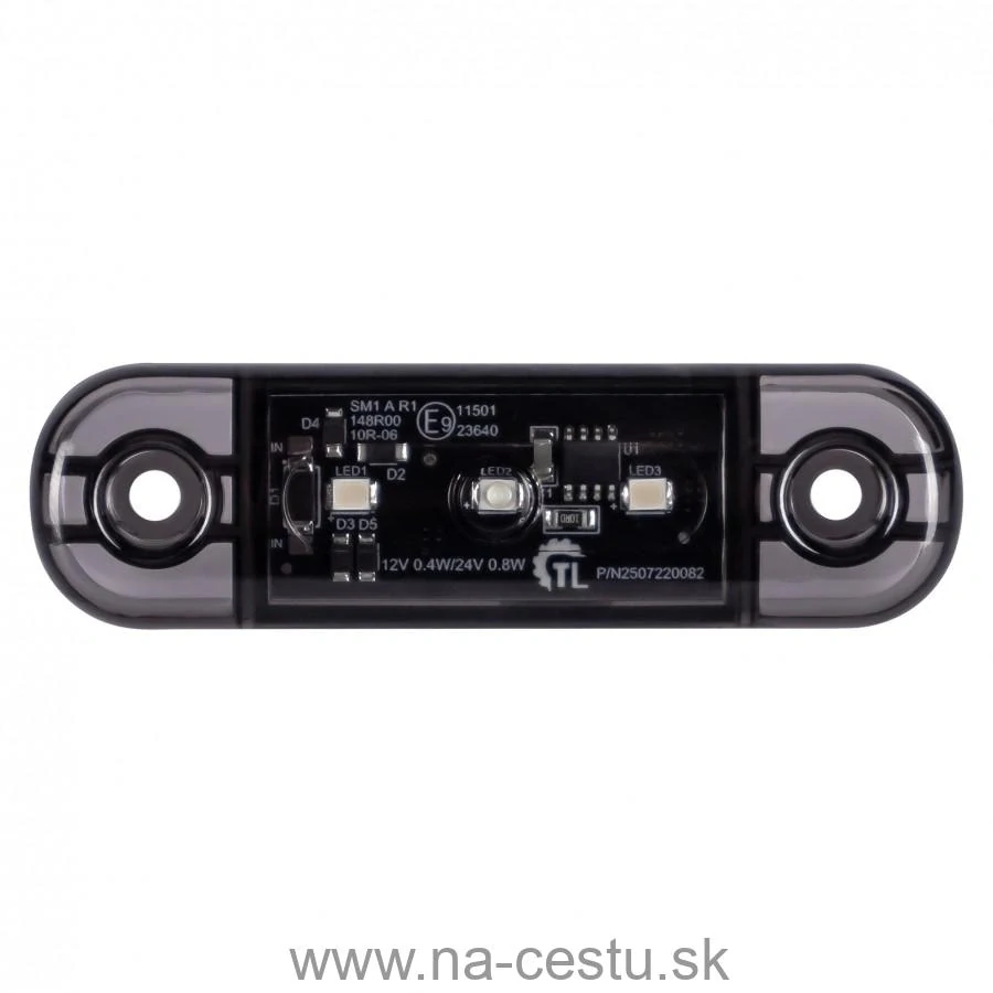 Obrysové svetlo 3LED 12/24V tmavo biele