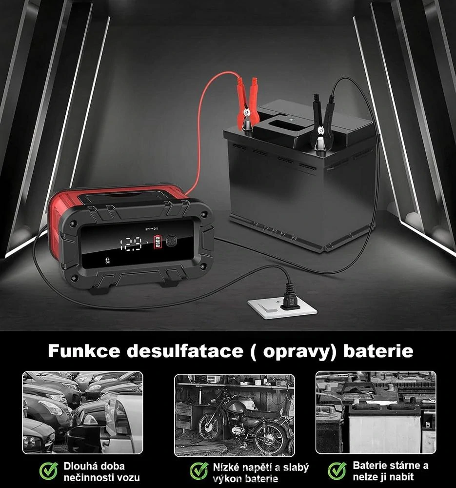 Autonabíjačka 12V/10A & 24V/5A + 12V LifePO4