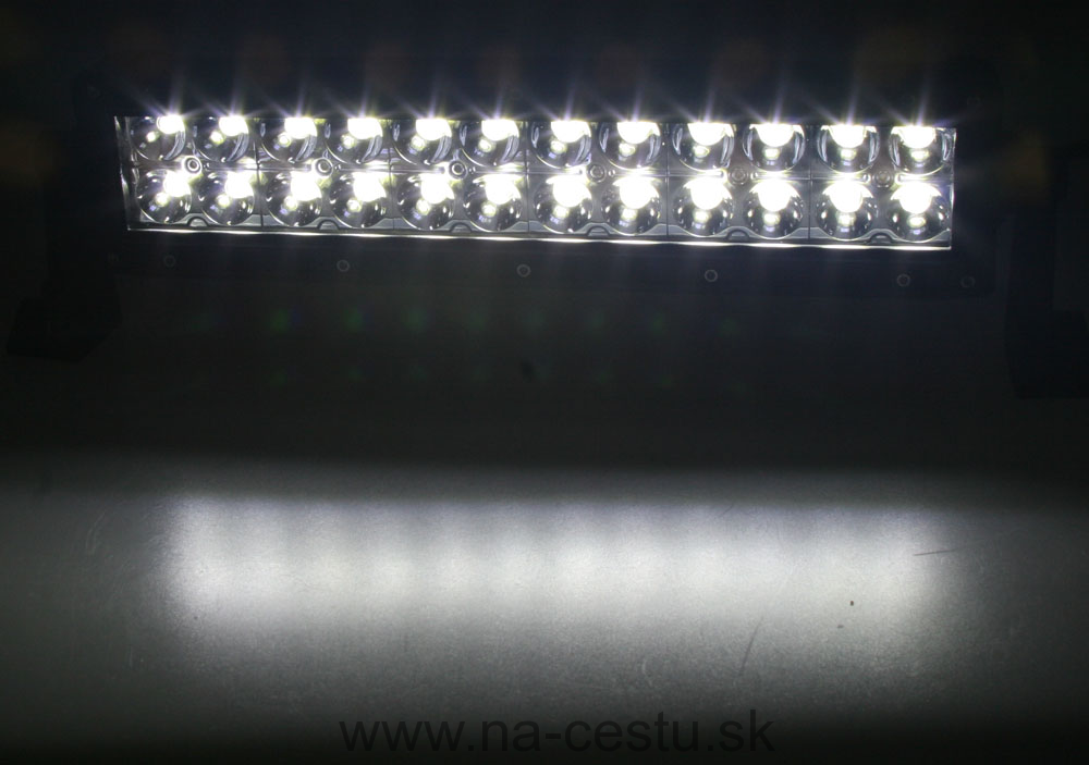 LED 24x3W prac. rampa, 10-30V, 360x82x88mm, biela/oranžová