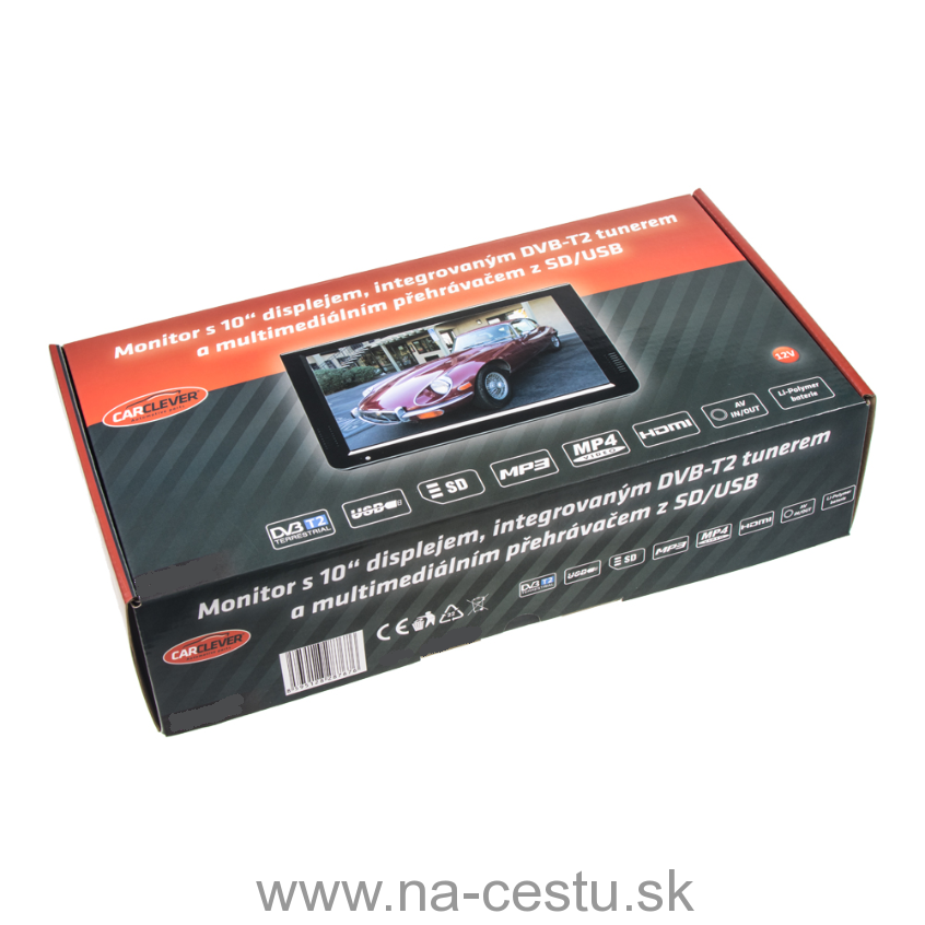 LCD monitor 10" s DVB-T2/SD/USB/HDMI/české menu