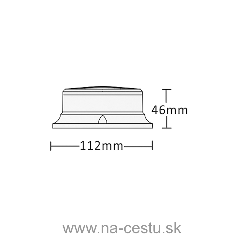 LED maják, 12-24V, 18x1W oranžový, magnet, ECE R65