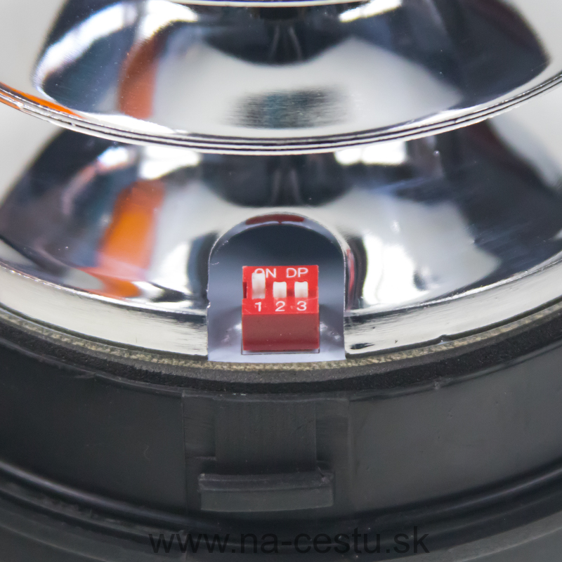 LED maják, 12-24V, oranžový na držiak, ECE R65