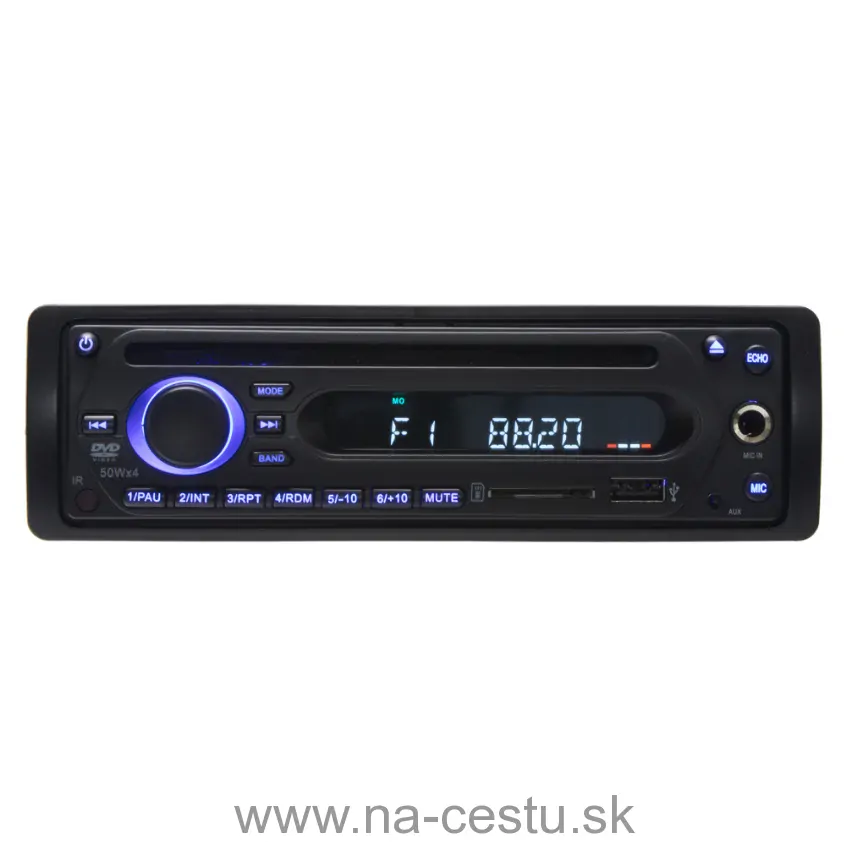 1DIN rádio pre autobusy s DVD / CD, 2x USB, SD, Mikrofón pre sprievodcu