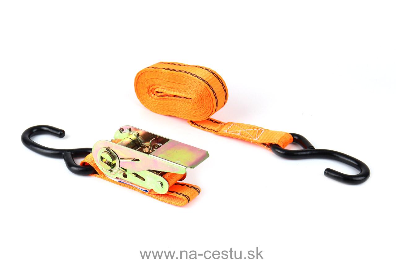 Upínacie pásy s račňou 700kg 25mm 4,5m 4ks