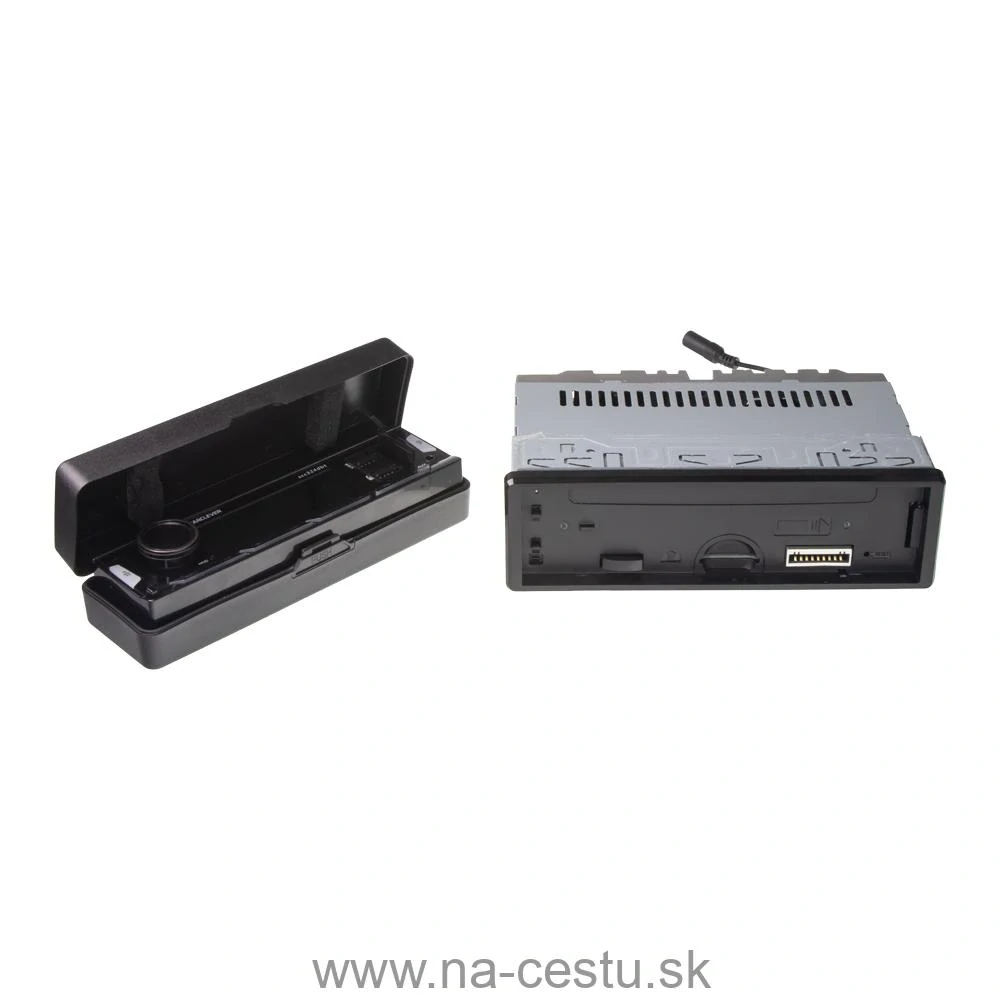 1DIN 12/24V DAB+/FM autorádio bez mechaniky USB/SD/AUX/BLUETOOTH, odnímateľný panel