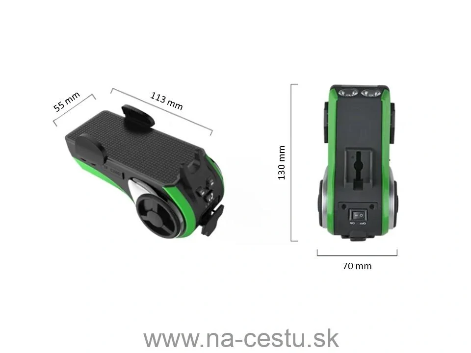 Multifunkčný držiak telefónu na bicykel so zvukovým systémom, BT, USB, SD, AUX