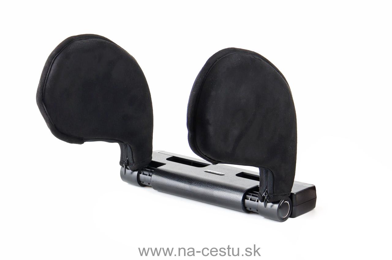 Sklopná opierka hlavy do auta, Poťah-čierny materiál