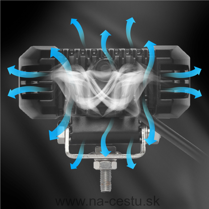 LED svetlo obdĺžnikové, 2x10W, ECE R10, R112