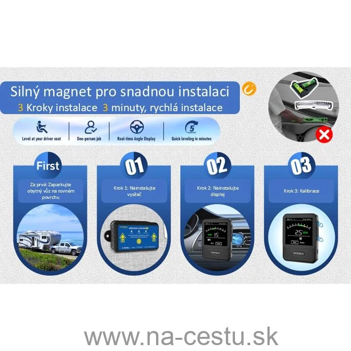 Náklonomer s bezdrôtovým displejom