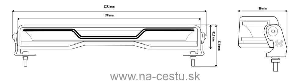 Diaľkové svetlo LED X SPIDER VENOM L3441