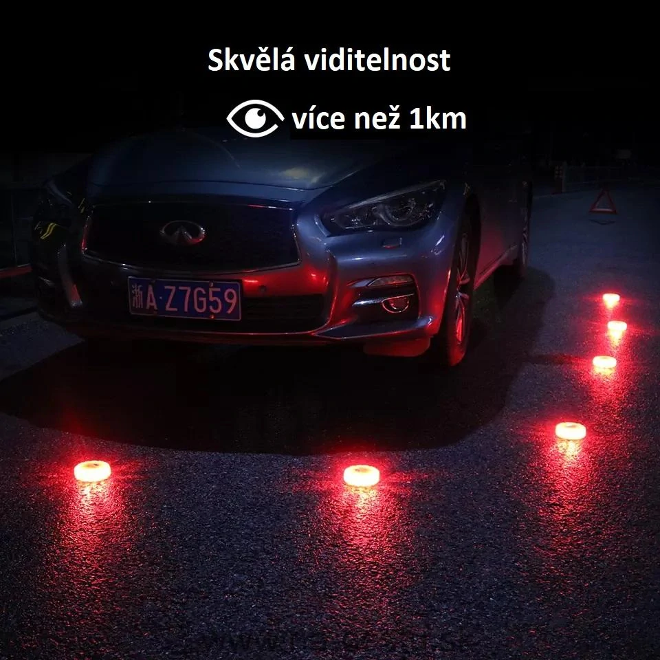 LED výstražné svetlo 16LED, oranžové, set 6ks
