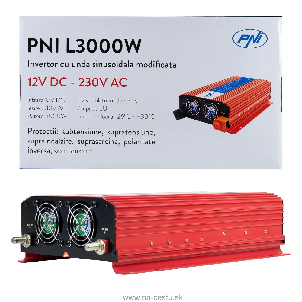 Menič napätia PNI L3000W, napájanie 12V/230V