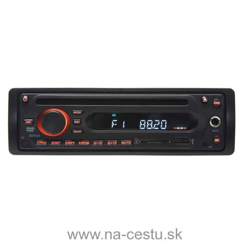 1DIN rádio pre autobusy s DVD / CD, 2x USB, SD, Mikrofón pre sprievodcu