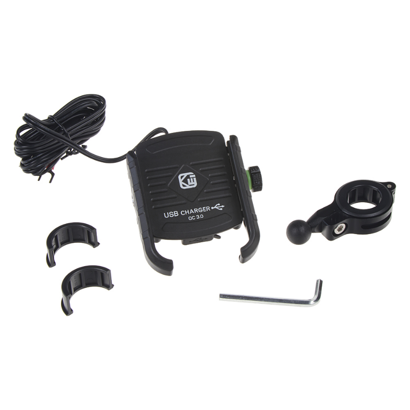 Univerzálny držiak pre telefóny na bicykel, motocykel s USB nabíjačkou